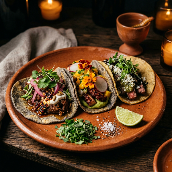 Presentazione gourmet dei nostri Tacos contemporanei